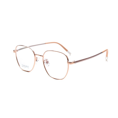 MCROONS Kids Rose Gold Geometric Glasses — Light Modern Frames | Boys and Girls | Silver, Rose Gold, Pink and Black
