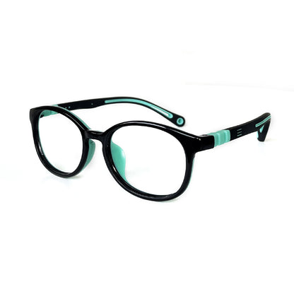 MCROONS Occhiali ovali in silicone per bambini - Montature flessibili e comode | Ragazzi e Ragazze | Nero, Blu, Verde acqua, Rosa e Lavanda