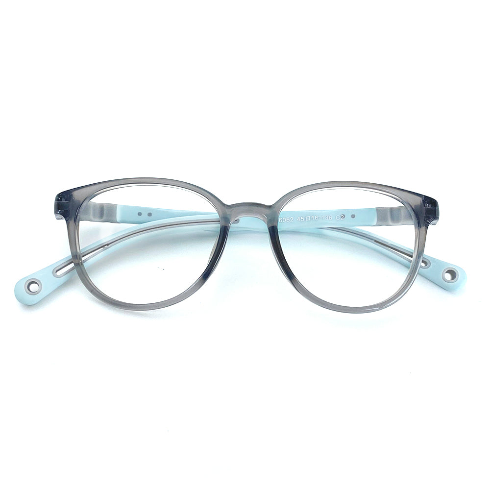 MCROONS Kids Cat-Eye Silicon Glasses — Playful Flexible Frames | Boys and Girls | Blue, Pink, Lavender and Light Blue