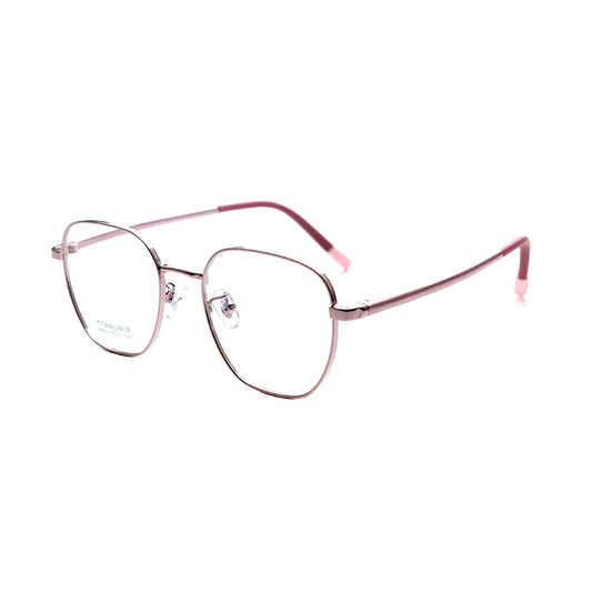 MCROONS Kids Geometric Glasses — Oversized Clear Lens Frames | Boys and Girls | Black, Silver, Rose Gold and Pink