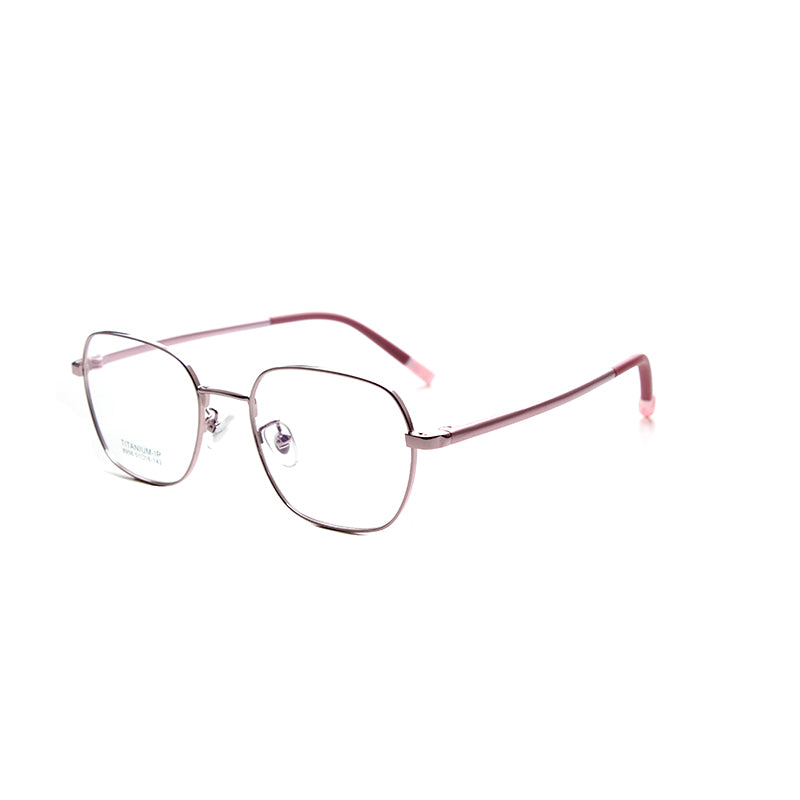 MCROONS Kids Rectangle Glasses — Modern Stainless Steel Frames | Boys and Girls | Black, Silver, Rose Gold and Pink