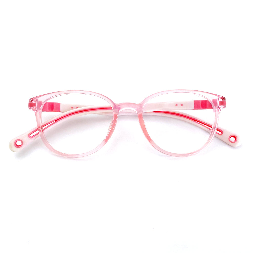 MCROONS Kids Cat-Eye Silicon Glasses — Playful Flexible Frames | Boys and Girls | Blue, Pink, Lavender and Light Blue