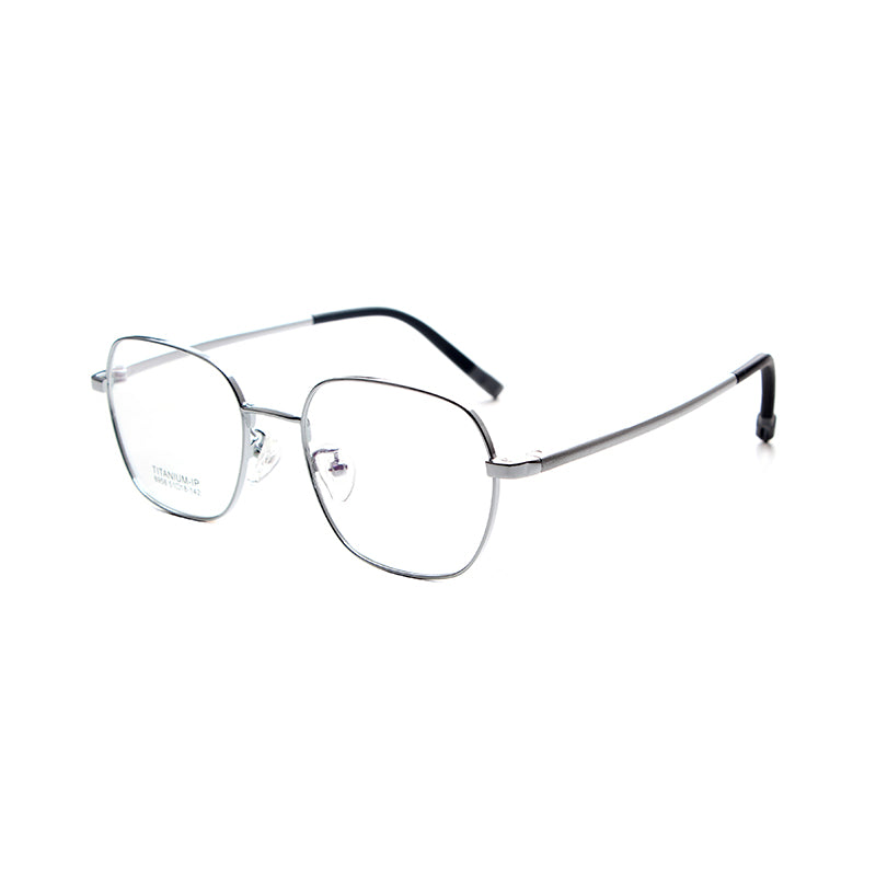 MCROONS Kids Rectangle Glasses — Modern Stainless Steel Frames | Boys and Girls | Black, Silver, Rose Gold and Pink