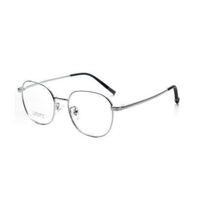 MCROONS Kids Geometric Glasses Wide — Elegant Stainless Steel Frames | Boys and Girls | Black, Silver, Rose Gold, Cyan and Pink