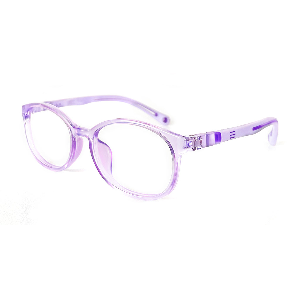 MCROONS Occhiali ovali in silicone per bambini - Montature flessibili e comode | Ragazzi e Ragazze | Nero, Blu, Verde acqua, Rosa e Lavanda
