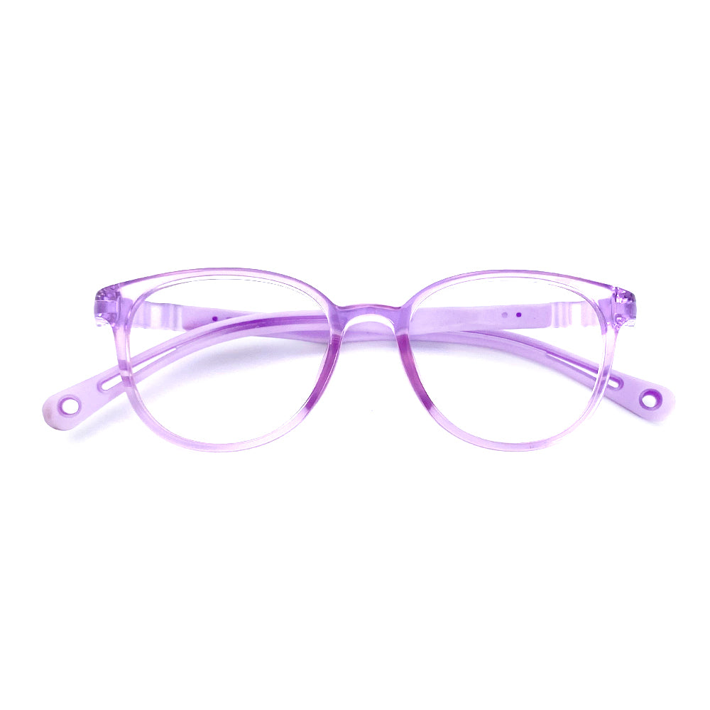 MCROONS Kids Cat-Eye Silicon Glasses — Playful Flexible Frames | Boys and Girls | Blue, Pink, Lavender and Light Blue
