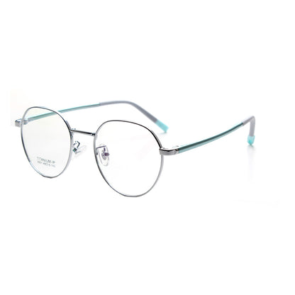 MCROONS Kids Silver Geometric Glasses — Style and Function Frames | Boys and Girls | Silver, Rose Gold, Pink, Black and Cyan
