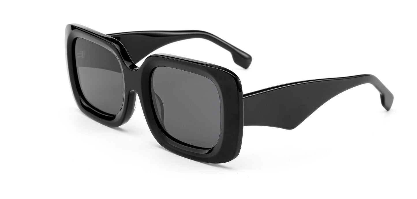MCROONS Große Schildkröten Acetat Sonnenbrille — Polarisierte Damen | Schwarz, Demi, Braun und Schildkröte