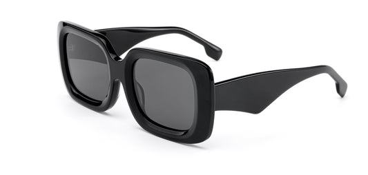 MCROONS Large Tortoiseshell Acetate Sunglasses — Polarised Women's Style | Black, Demi, Brown and Tortoiseshell