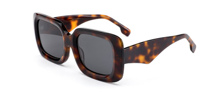 MCROONS Große Schildkröten Acetat Sonnenbrille — Polarisierte Damen | Schwarz, Demi, Braun und Schildkröte