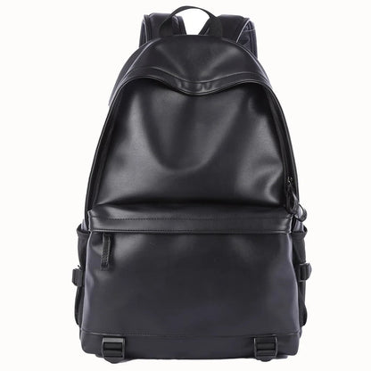 Waterproof PU Leather Bags for Men'S Backpack Bag School Leather Laptop Backpack - MCROONS.COM