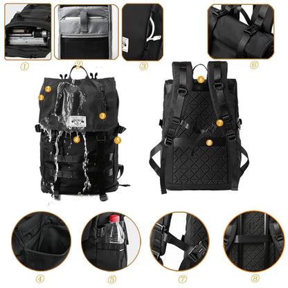 Wholesale anti Theft Expandable Rucksack Travel 17' Laptop Backpack Convertible Techwear Roll Top Backpack - MCROONS.COM