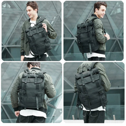 Wholesale anti Theft Expandable Rucksack Travel 17' Laptop Backpack Convertible Techwear Roll Top Backpack - MCROONS.COM