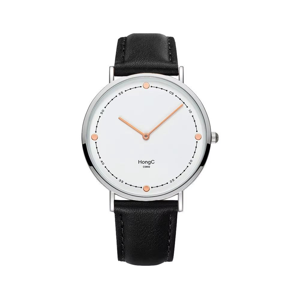 YAZOLE D Luxury Black Silver Case Custom Men Quartz Watches Two Pointers Minimalist Waterproof Wristwatch Factory Sale - MCROONS.COM